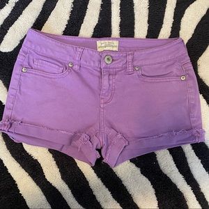 Aero purple jeans shorts